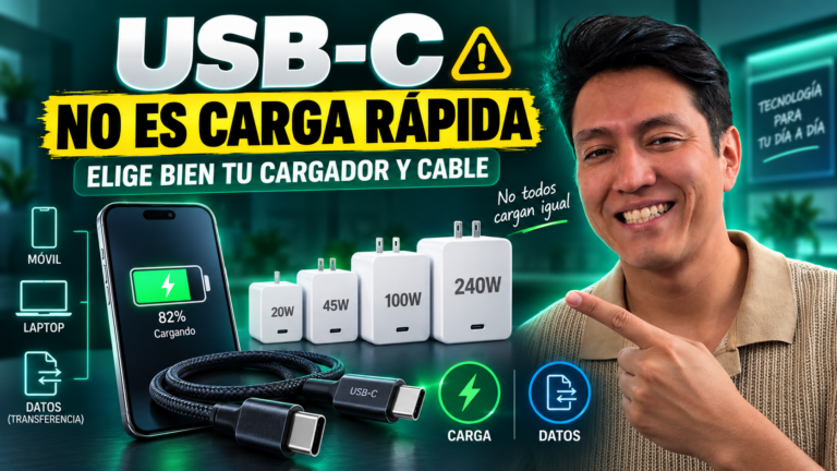 USB-C no significa carga rápida: lo que debes mirar antes de comprar un cargador o cable